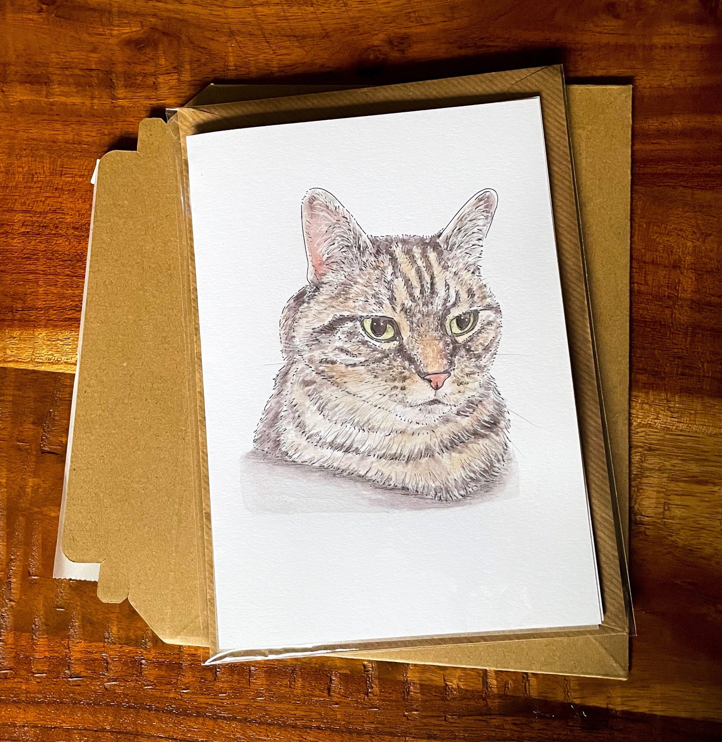 Hand Painted Pet Portrait Card