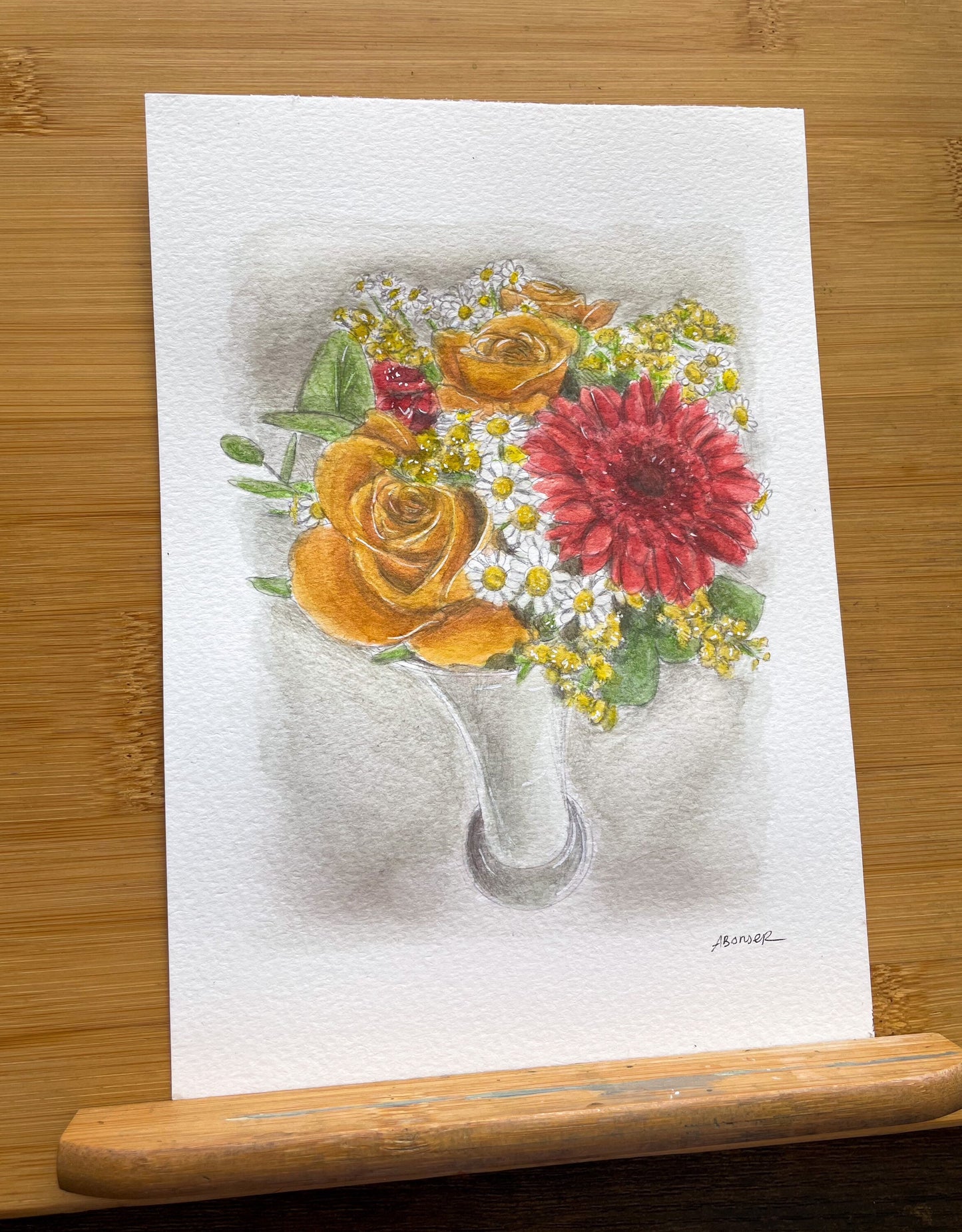 Custom Bouquet Watercolour Painting