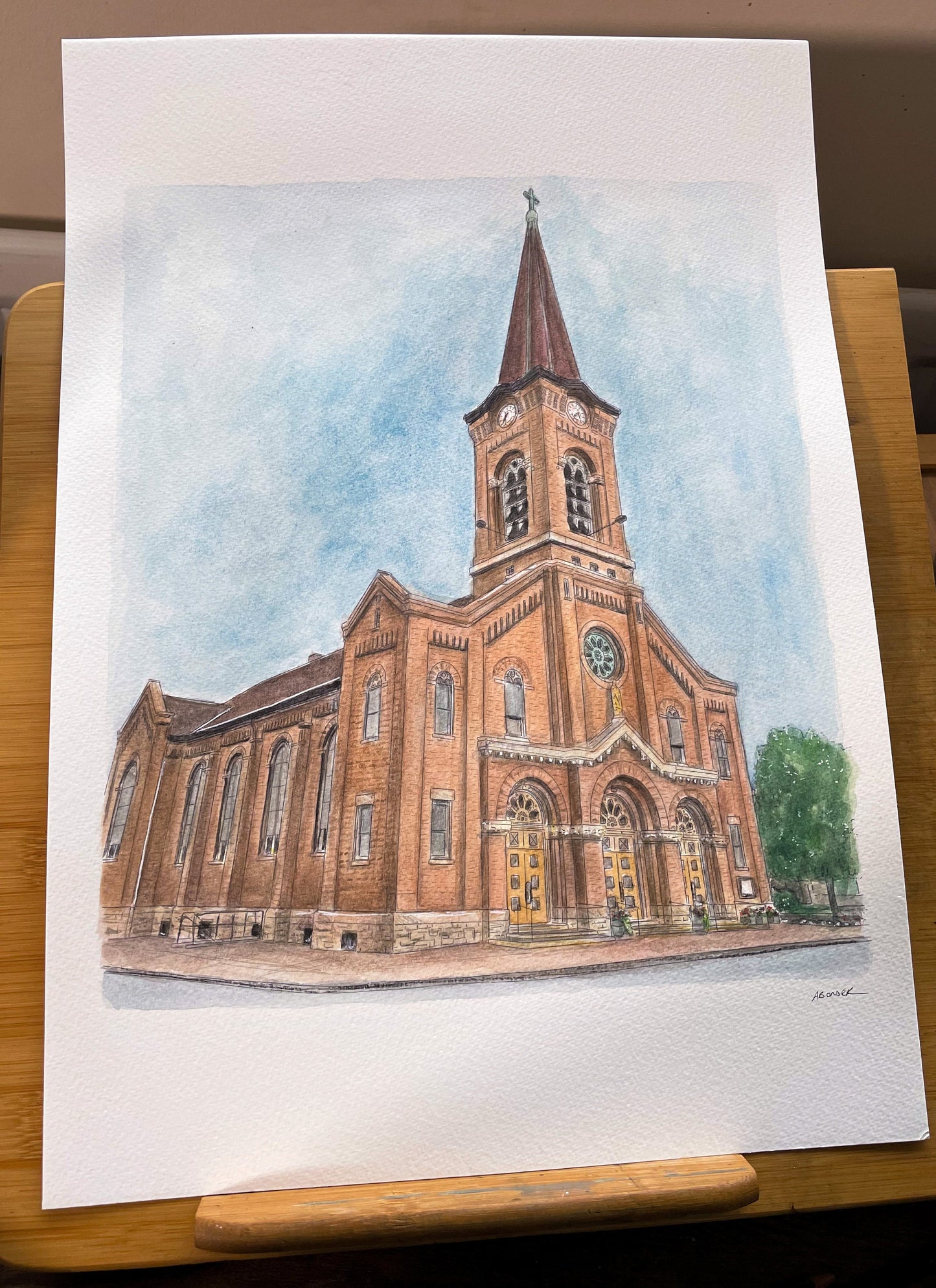 Custom Watercolour Building Portrait