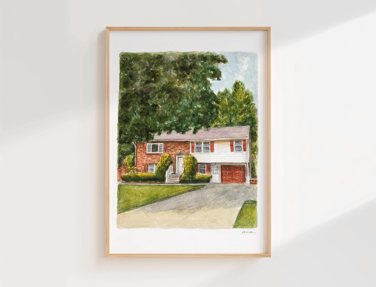 Hand Painted Watercolour House Portrait