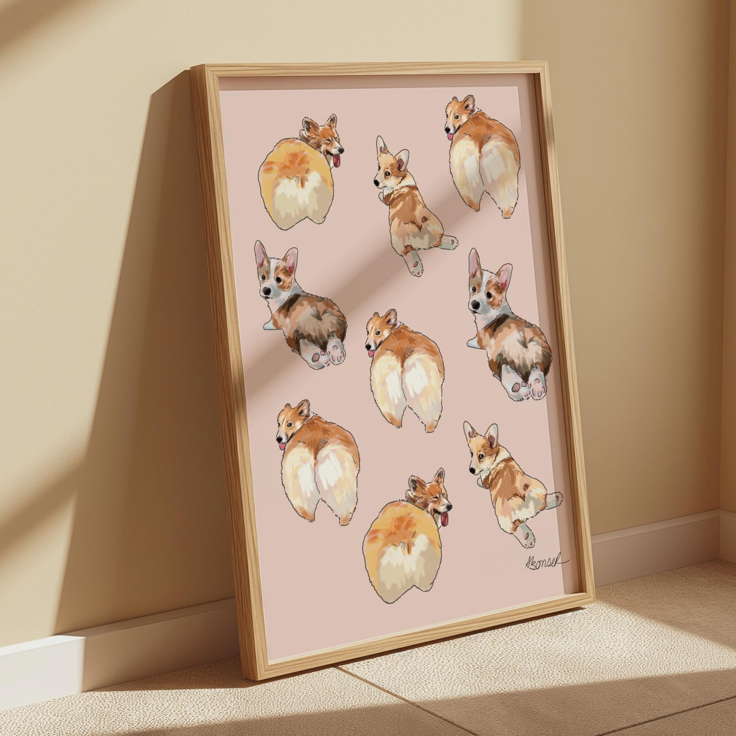 Corgi Butt Art Print