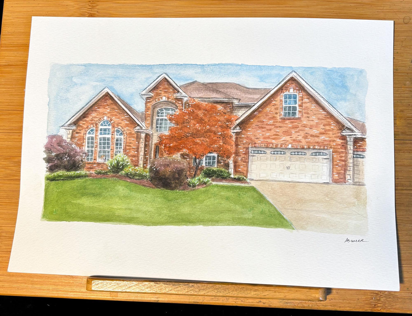 Hand Painted Watercolour House Portrait