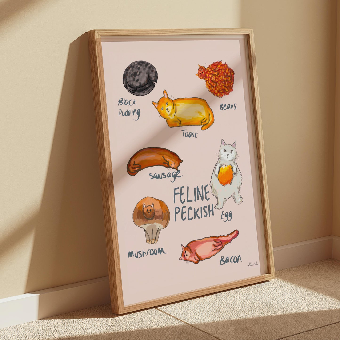 Cat Full English Print