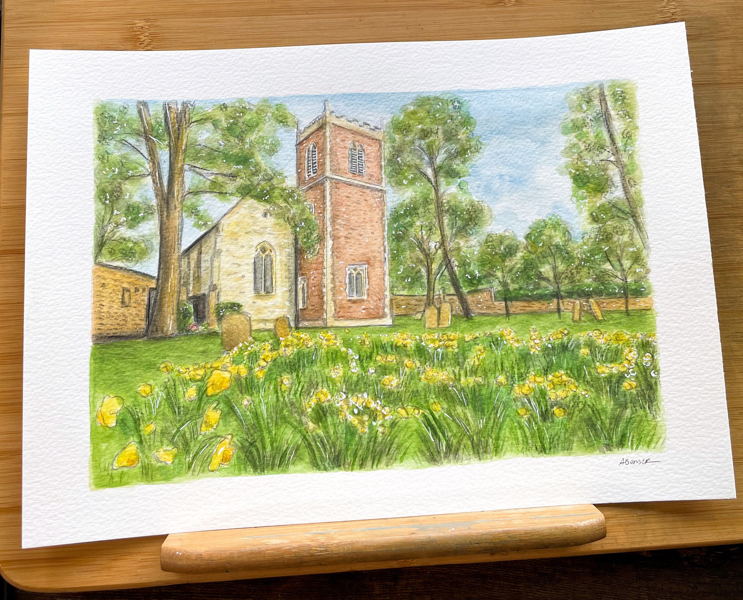 Custom Watercolour Building Portrait