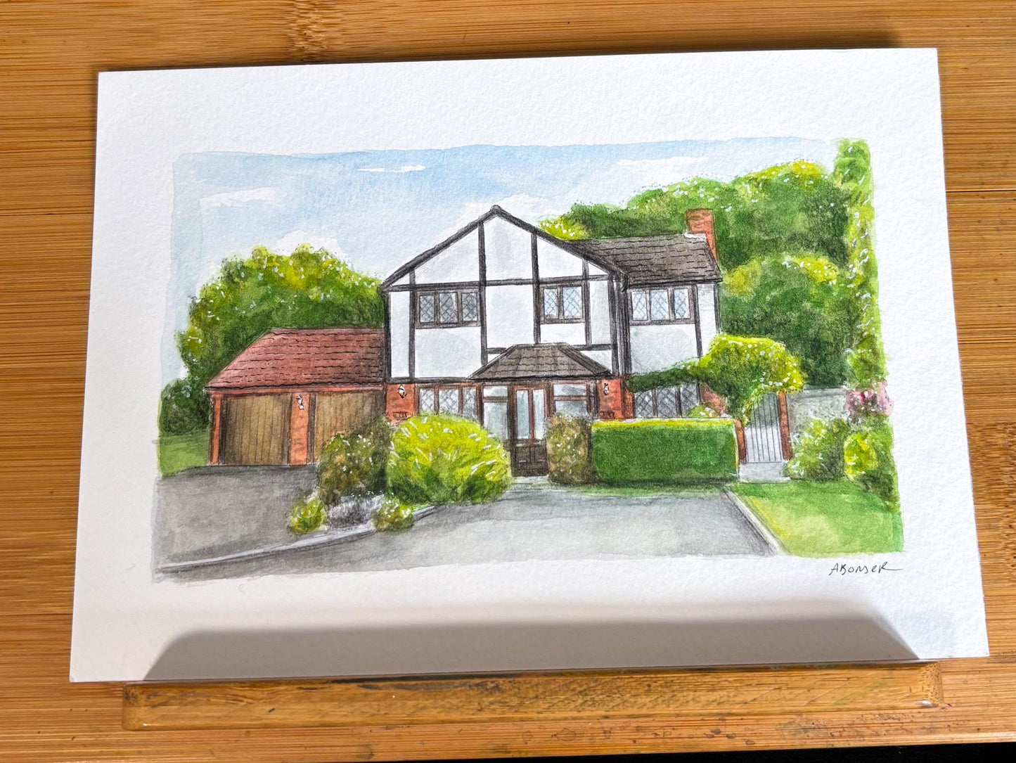 Hand Painted Watercolour House Portrait