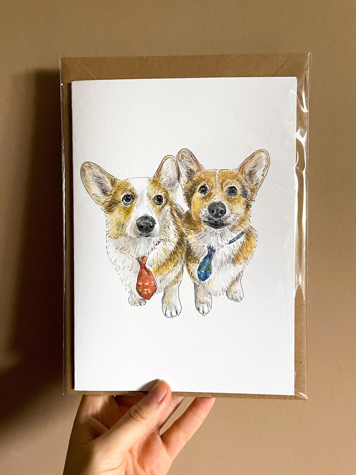 Hand Painted Pet Portrait Card