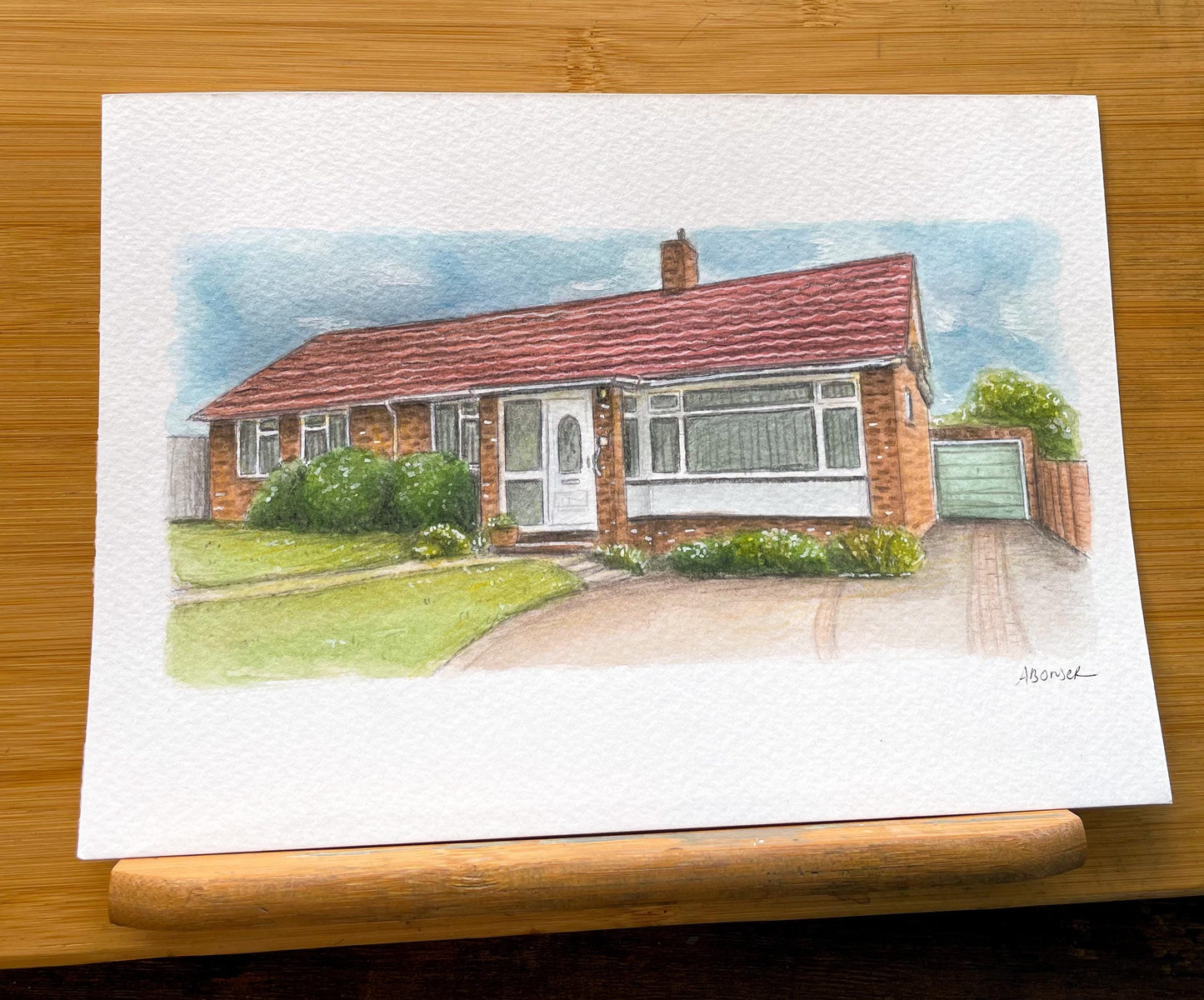 Hand Painted Watercolour House Portrait