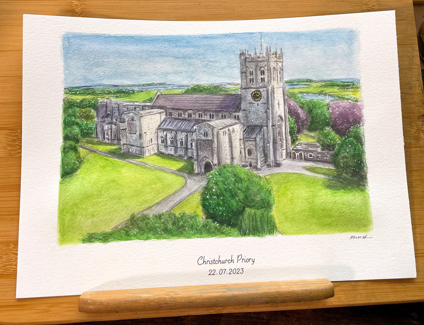 Custom Watercolour Building Portrait