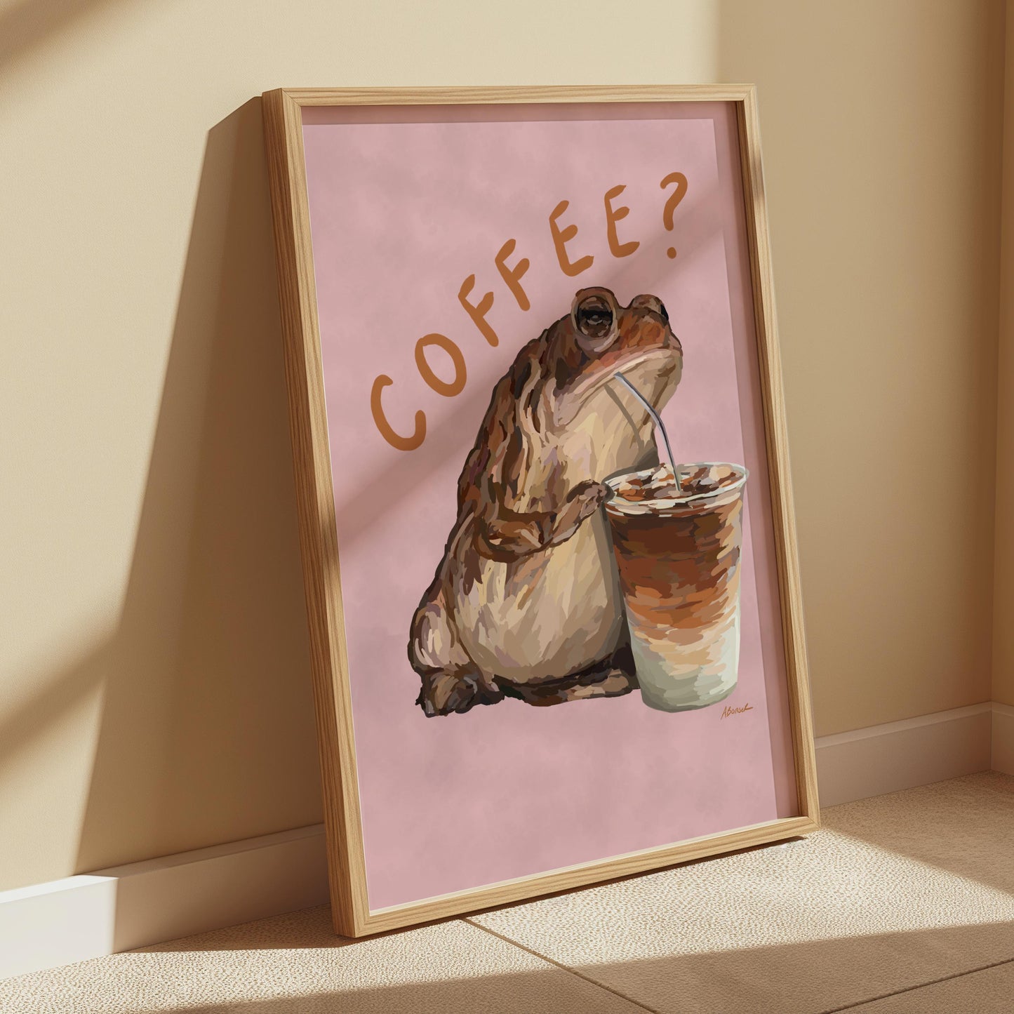 Coffee Toad Kitchen Print