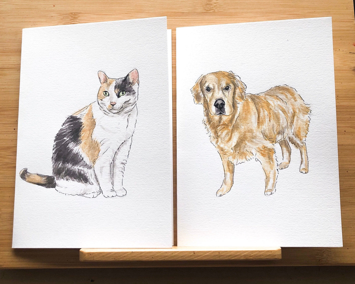 Hand Painted Pet Portrait Card