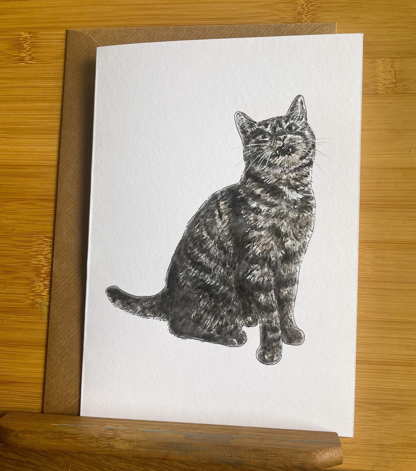 Hand Painted Pet Portrait Card