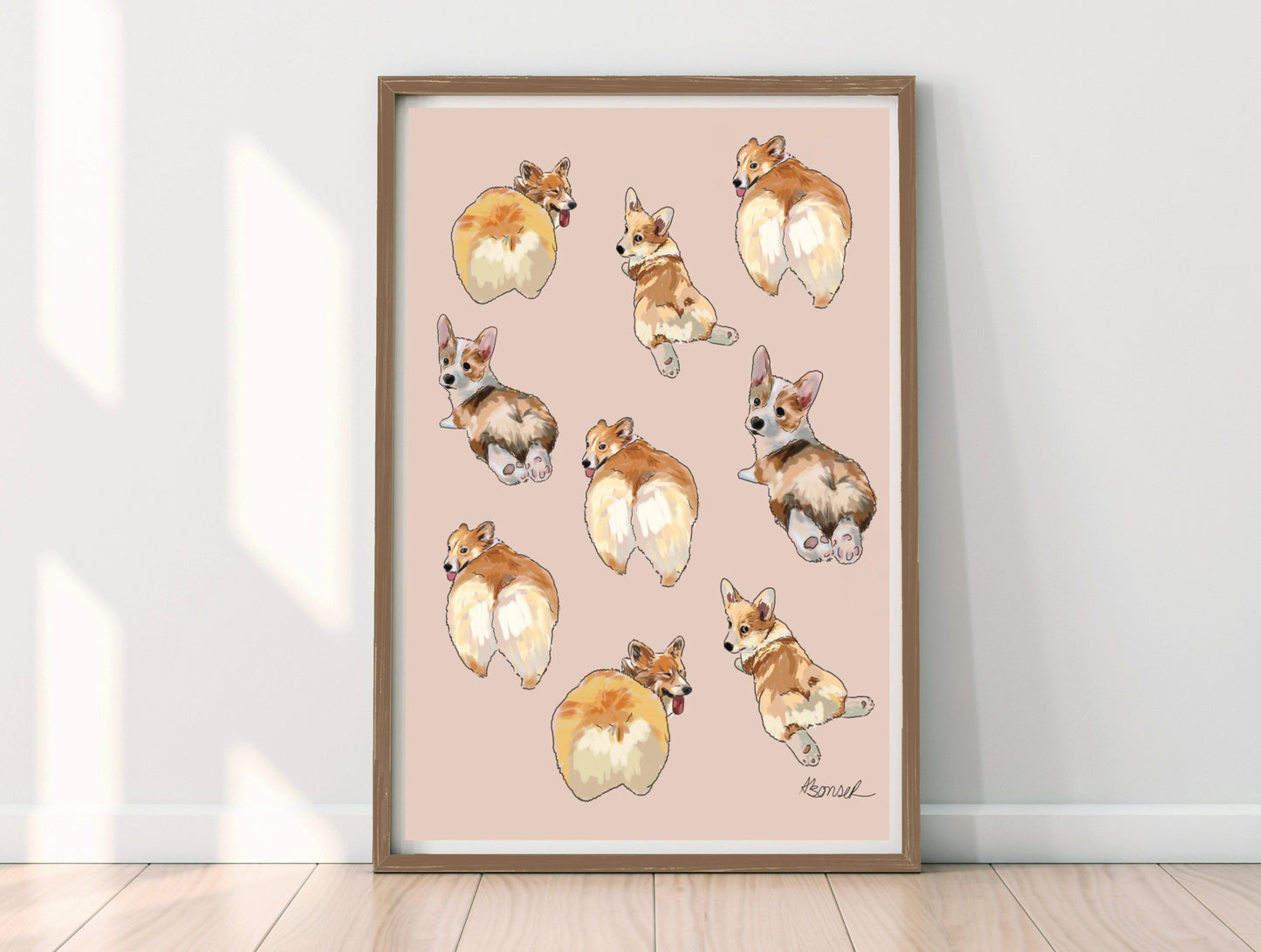 Corgi Butt Art Print