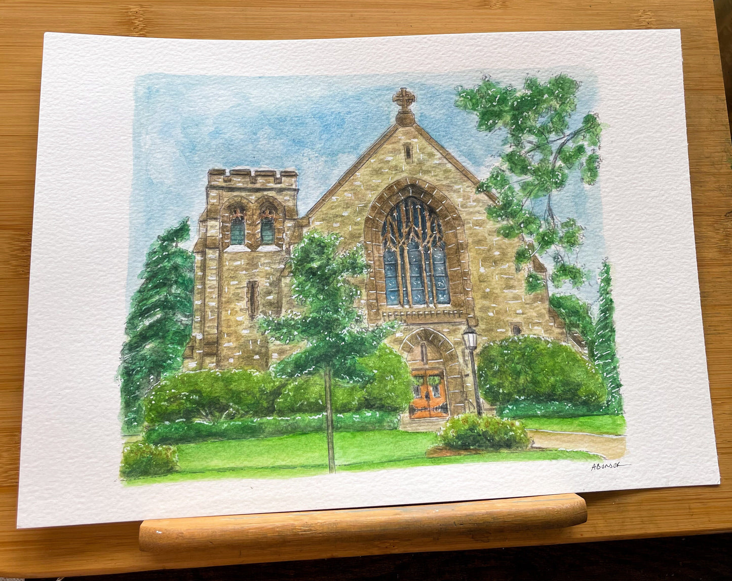 Custom Watercolour Building Portrait