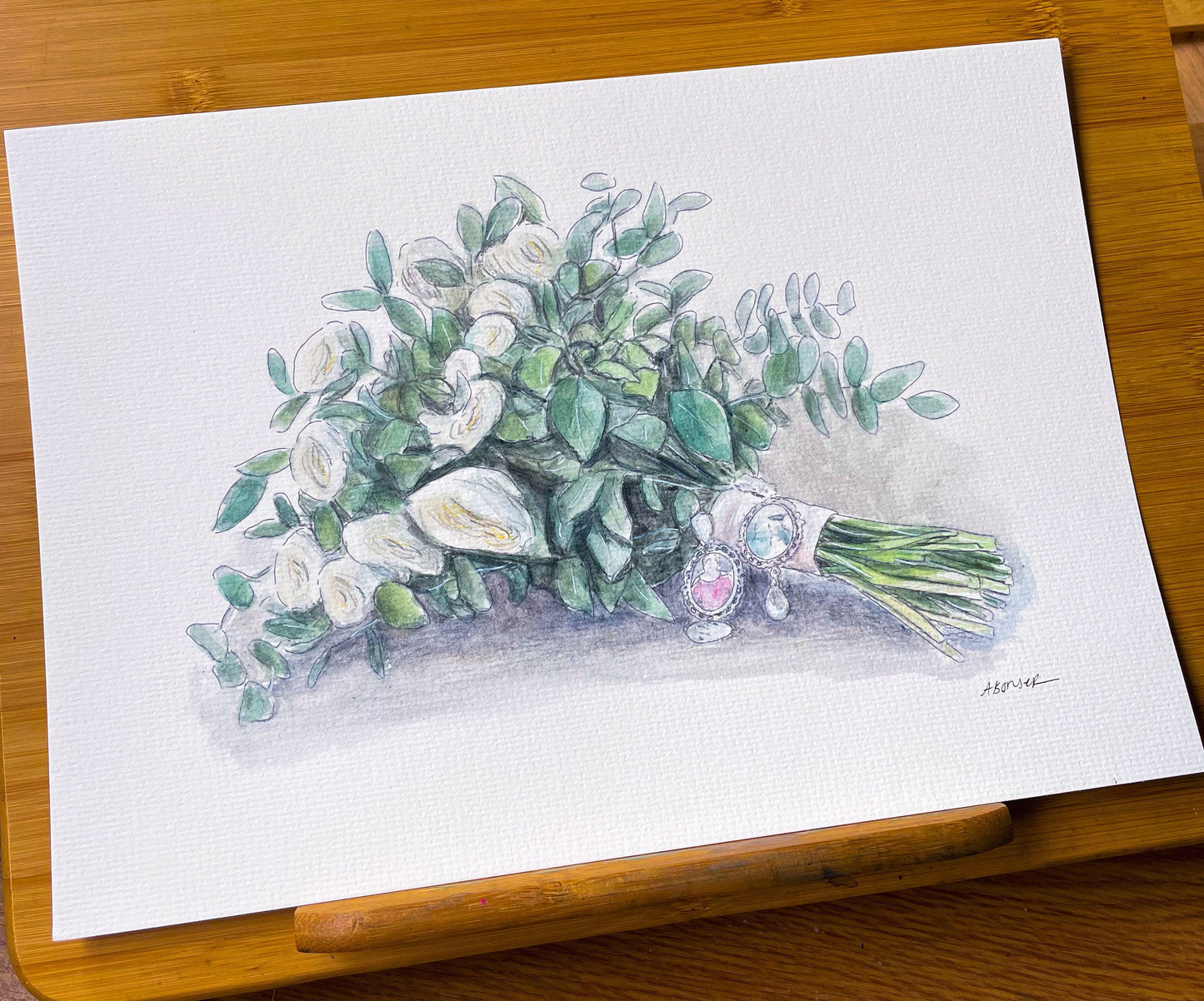Custom Bouquet Watercolour Painting