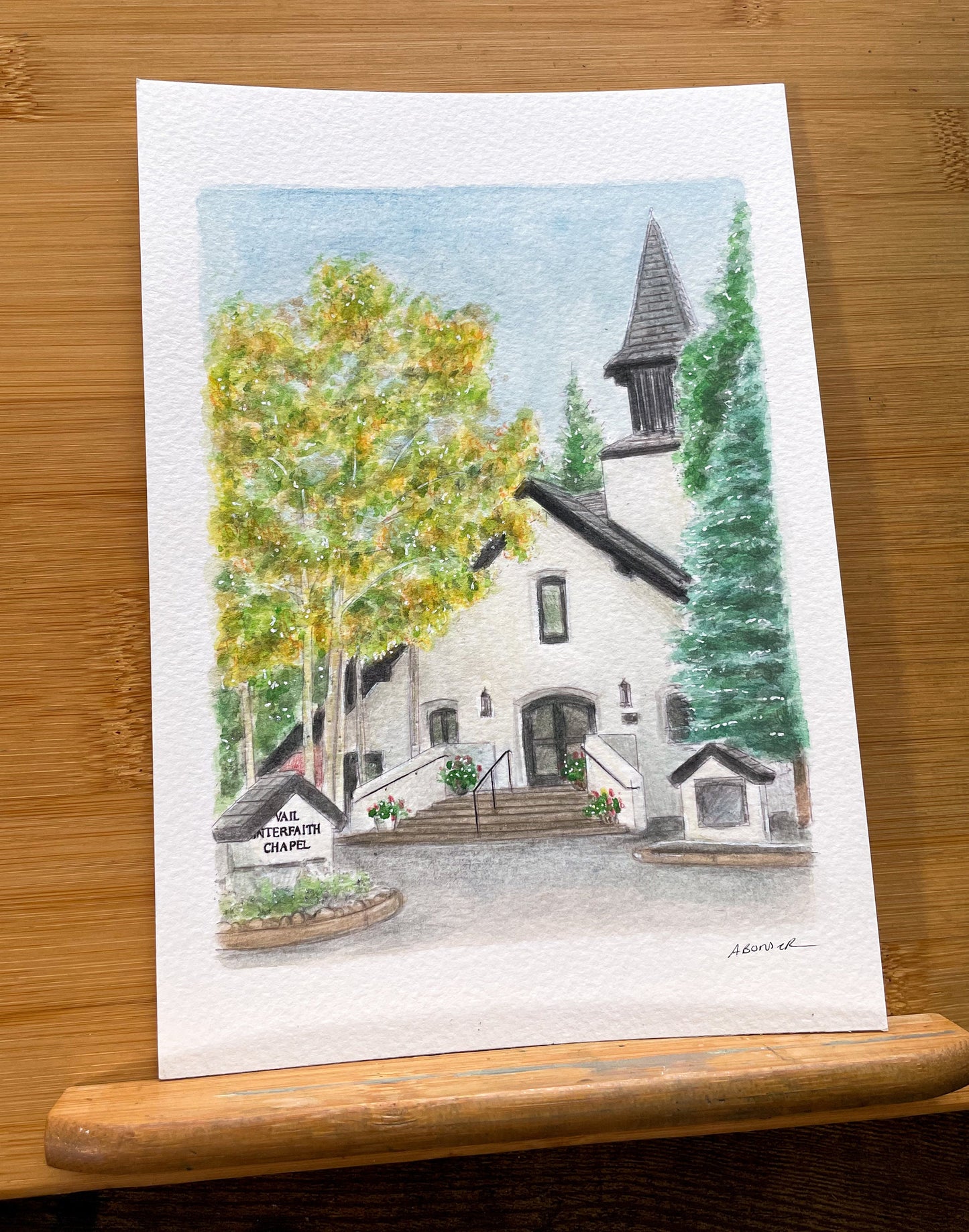 Custom Watercolour Building Portrait