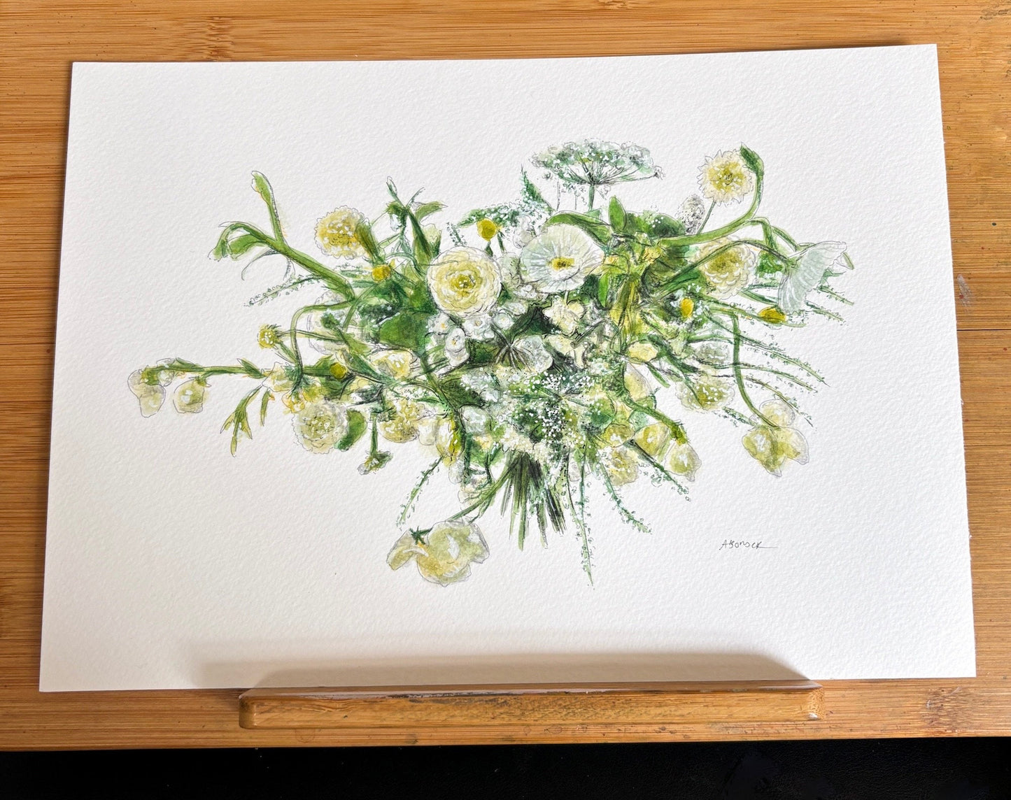 Custom Bouquet Watercolour Painting