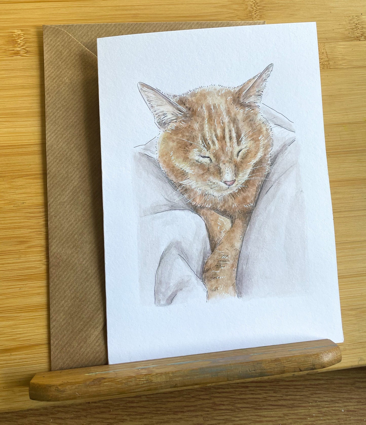Hand Painted Pet Portrait Card