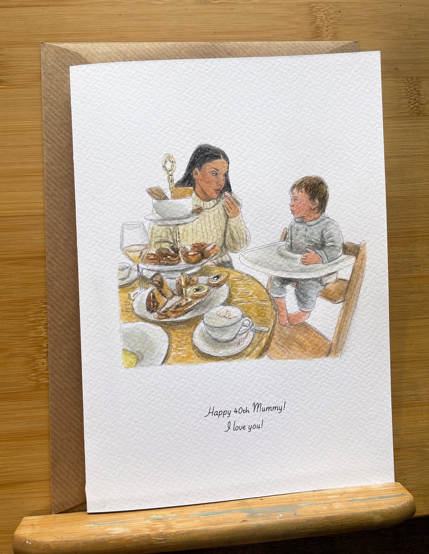 Hand Painted Birthday Card