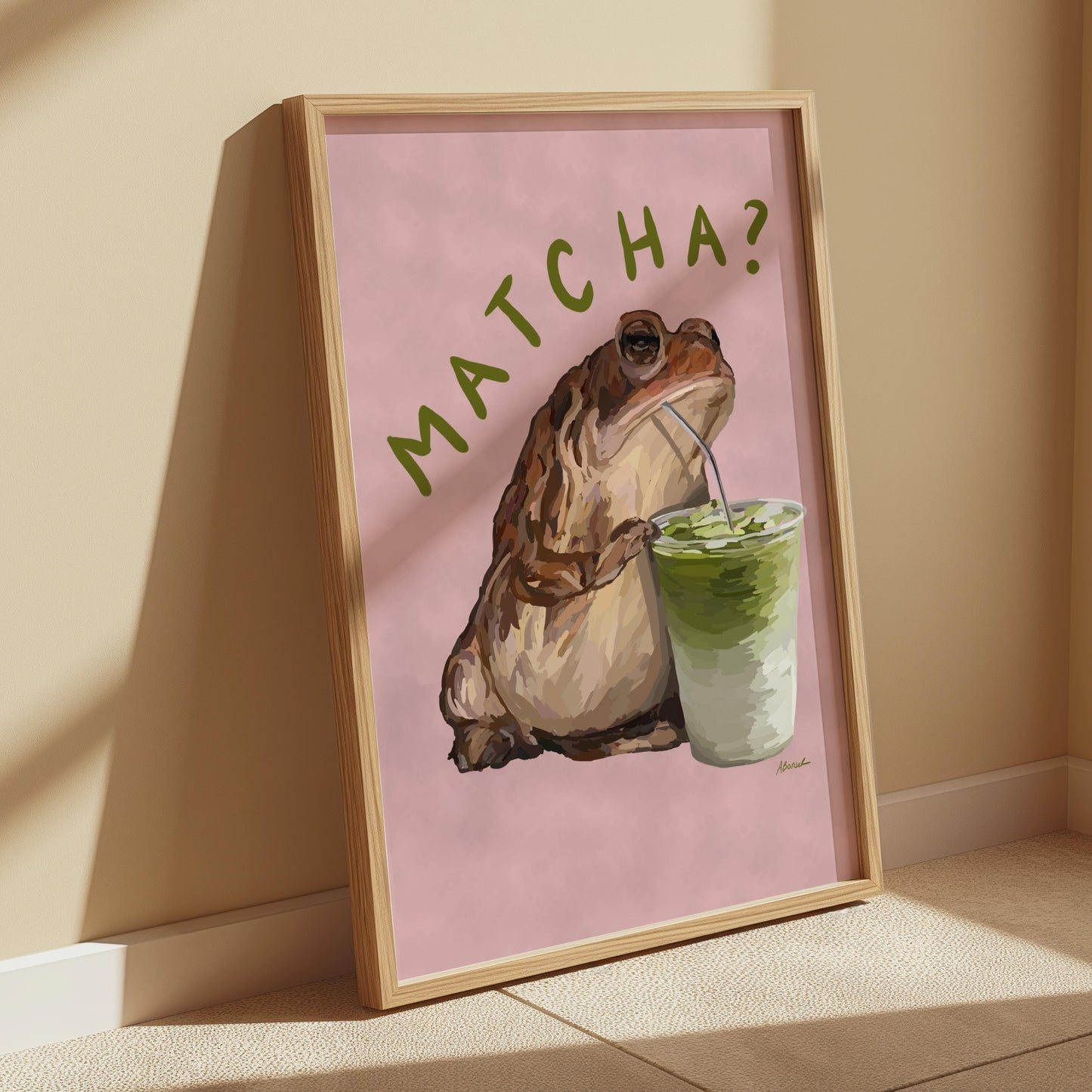 Matcha Toad Kitchen Print