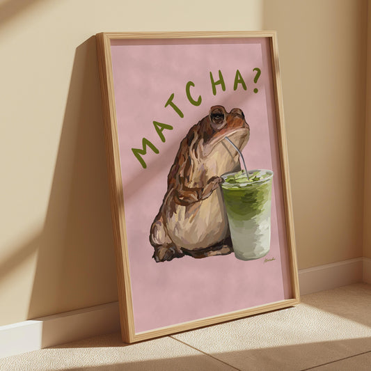 Matcha Toad Kitchen Print