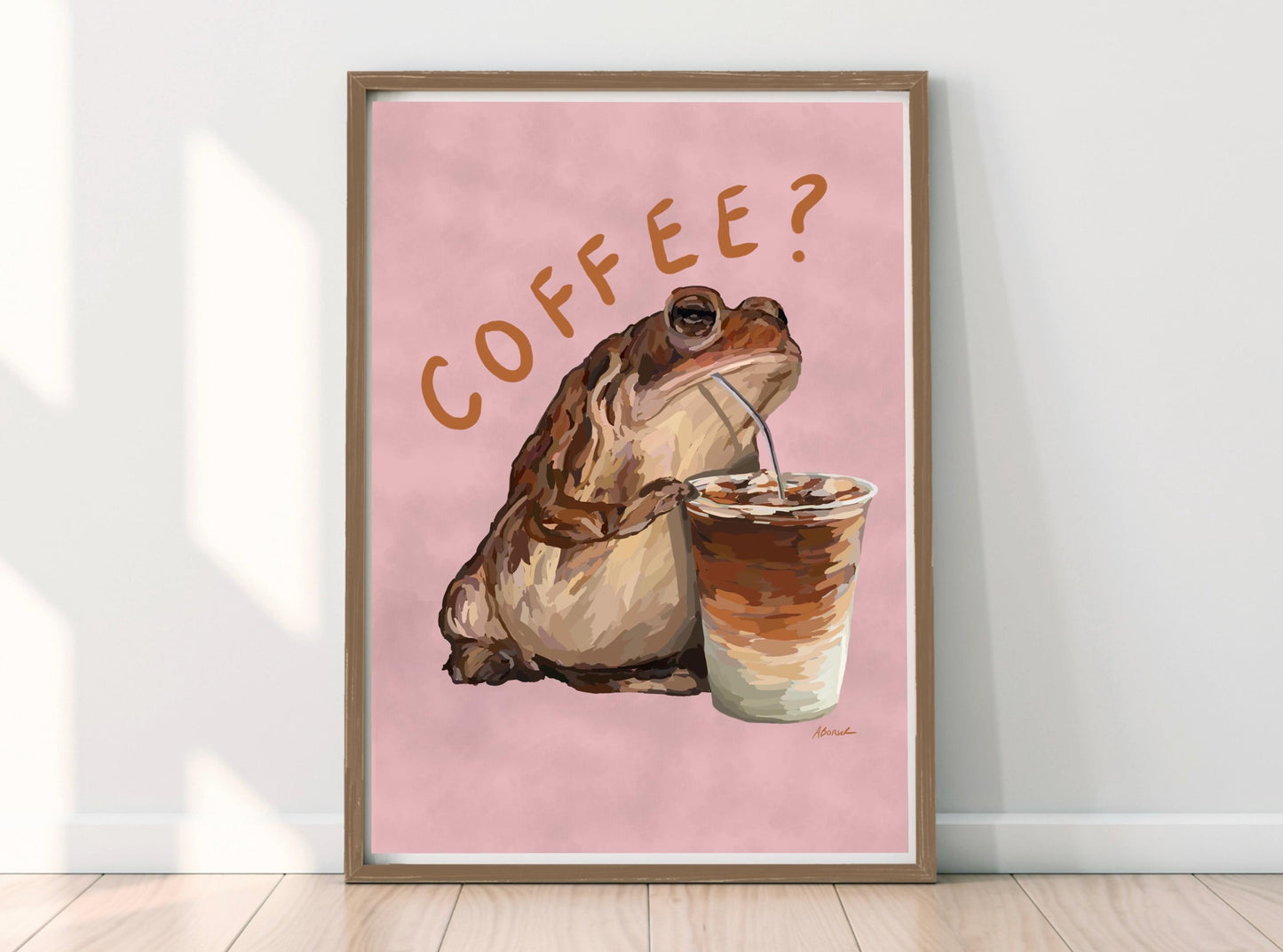 Coffee Toad Kitchen Print