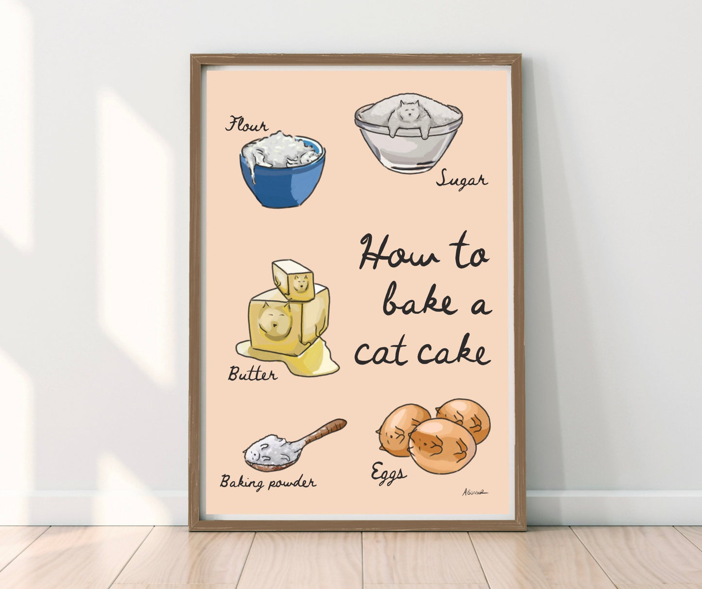 Cat Baking Print