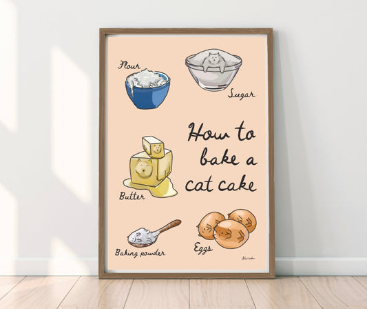 Cat Baking Print