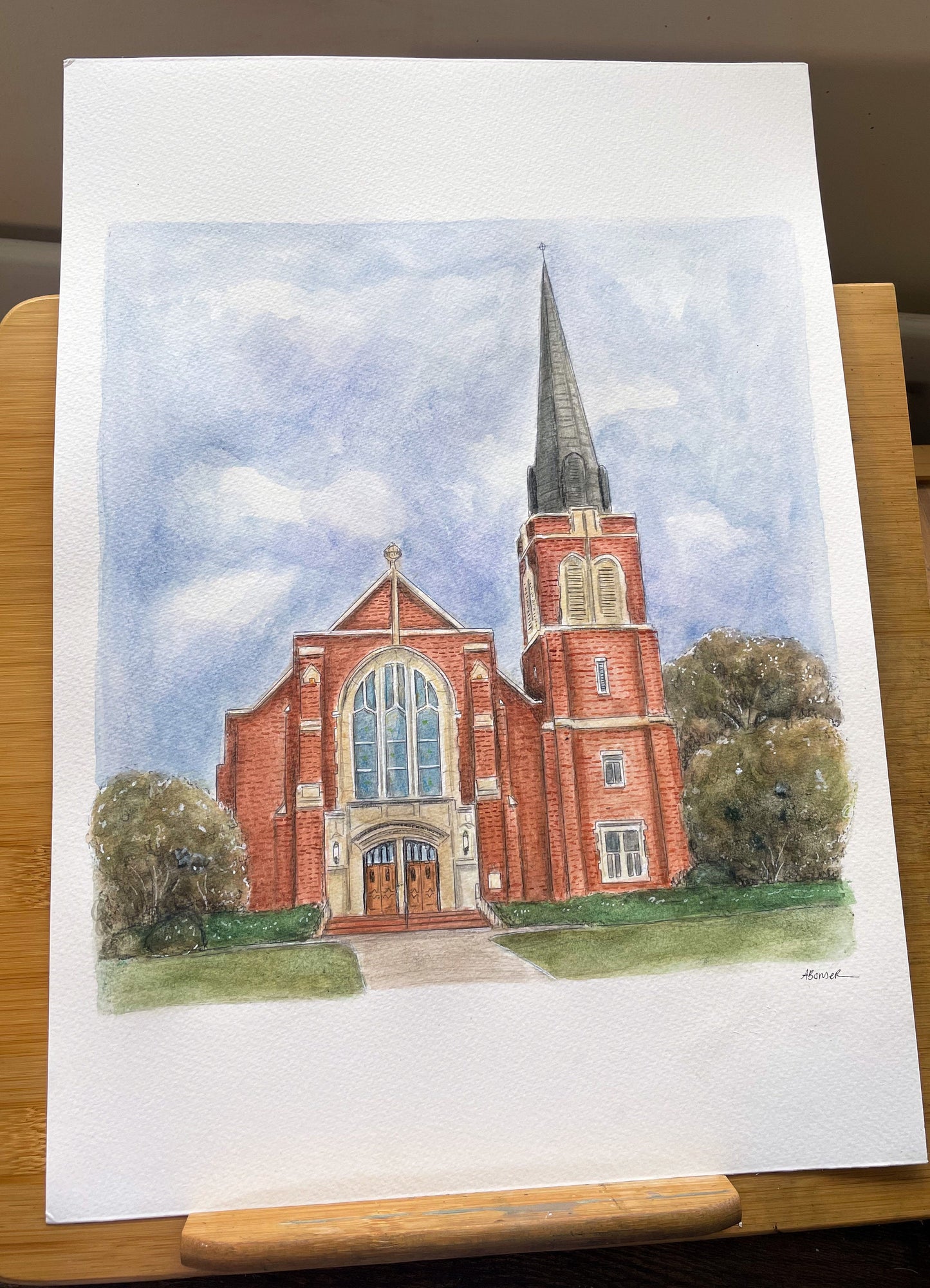 Custom Watercolour Building Portrait