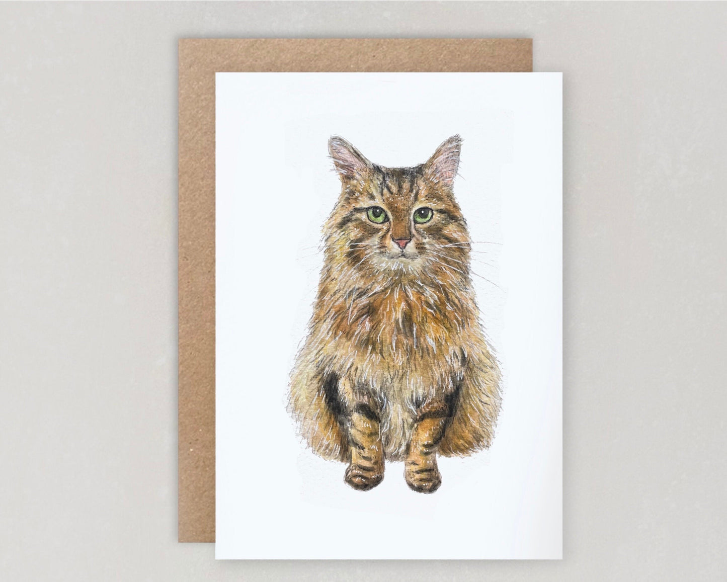 Hand Painted Pet Portrait Card