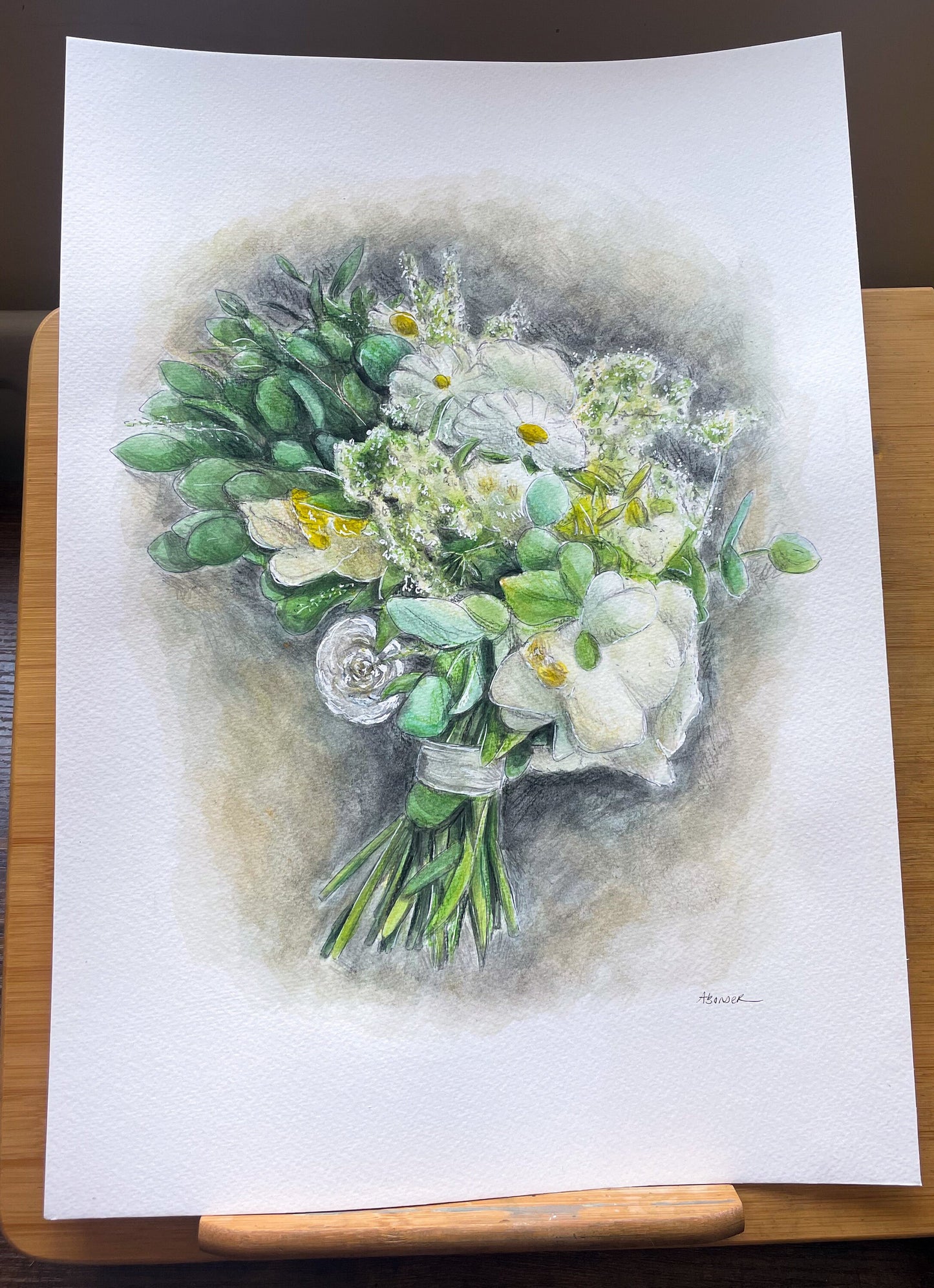 Custom Bouquet Watercolour Painting